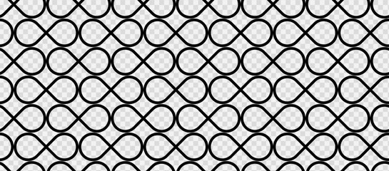 Infinity sign geometric seamless pattern