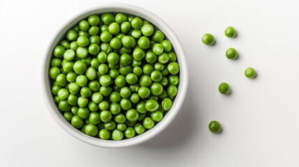 Fresh Green Peas in Bowl