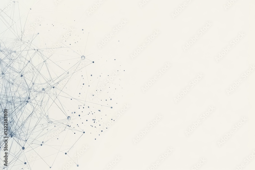 Poster abstract network connection, digital data visualization, complex system