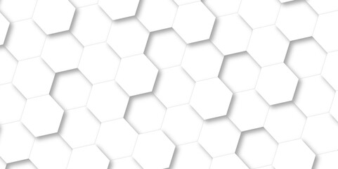 Abstract geometric vector design pattern with hexagonal shapes and modern digital texture for futuristic technology Illustrations. white hexagon design concept with geometric background.