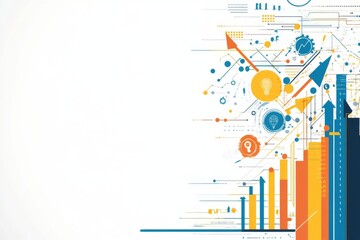 Fototapeta premium Abstract Business Growth and Innovation Concept Illustration