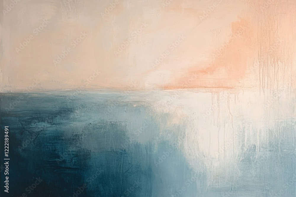 Poster this artwork showcases a stunning minimalist abstract design with soft, muted tones blending gracefu