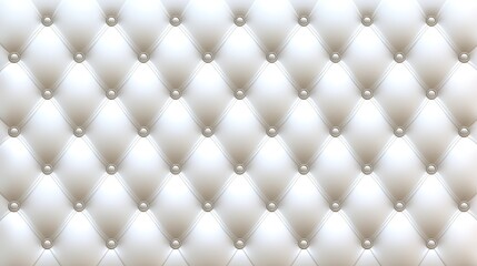 Luxurious white leather upholstery with a diamond stitch pattern, closeup detail