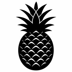 Obraz premium Minimal Pineapple Silhouette Design