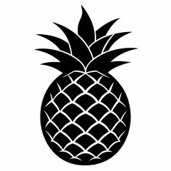 Minimal Pineapple Silhouette Design