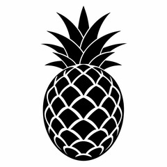 Obraz premium Minimal Pineapple Silhouette Design