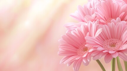 Fototapeta premium Elegant still life, pink flowers in a vase on pink backdrop pink