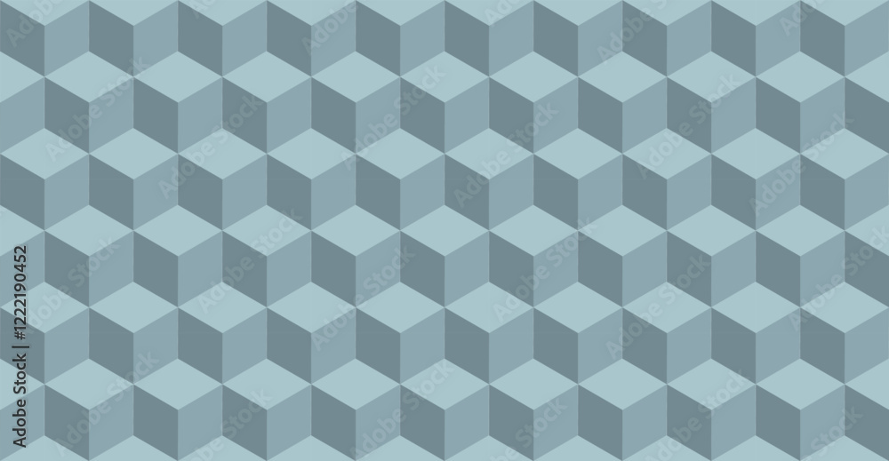 Poster 3d cube seamless pattern vector design