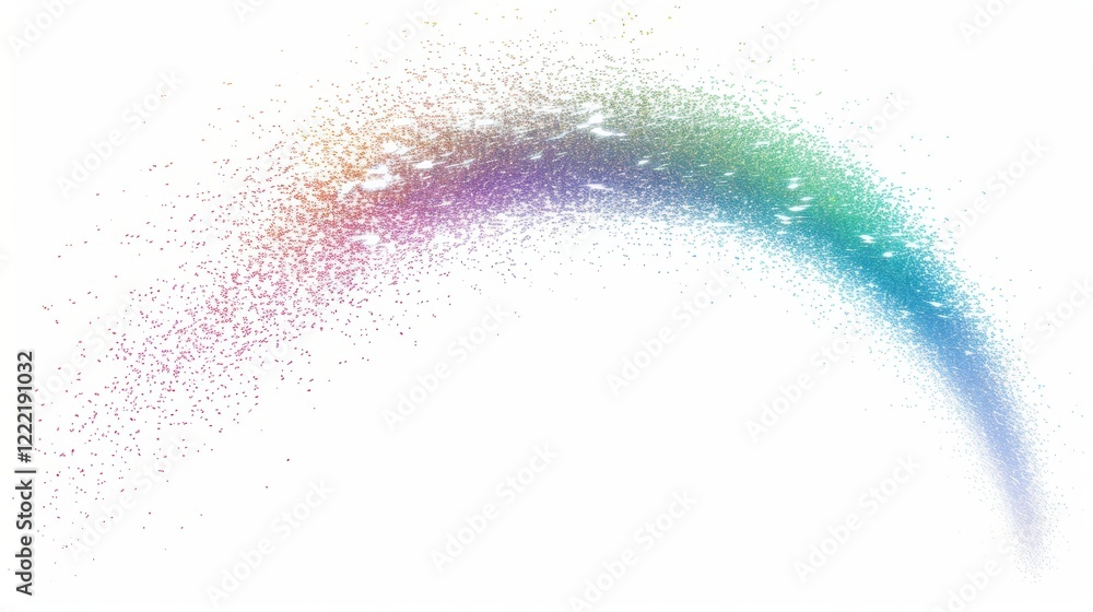 Poster artistic abstract scatter plot clipart with rainbow gradient for statistical analysis design