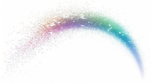 Artistic abstract scatter plot clipart with rainbow gradient for statistical analysis design
