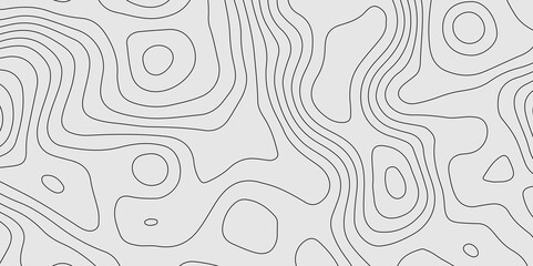Abstract geometric map design featuring contours, topographic relief, and terrain lines for geographic and cartographic exploration background design.