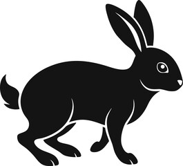clean silhouette rabbit