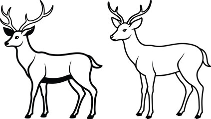 deer silhouette vector illustration 5