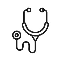 Stethoscope icon vector image. Suitable for mobile apps, web apps and print media.