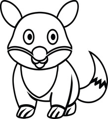 Cute bandicoot line art, bandicoot vector art, bandicoot logo