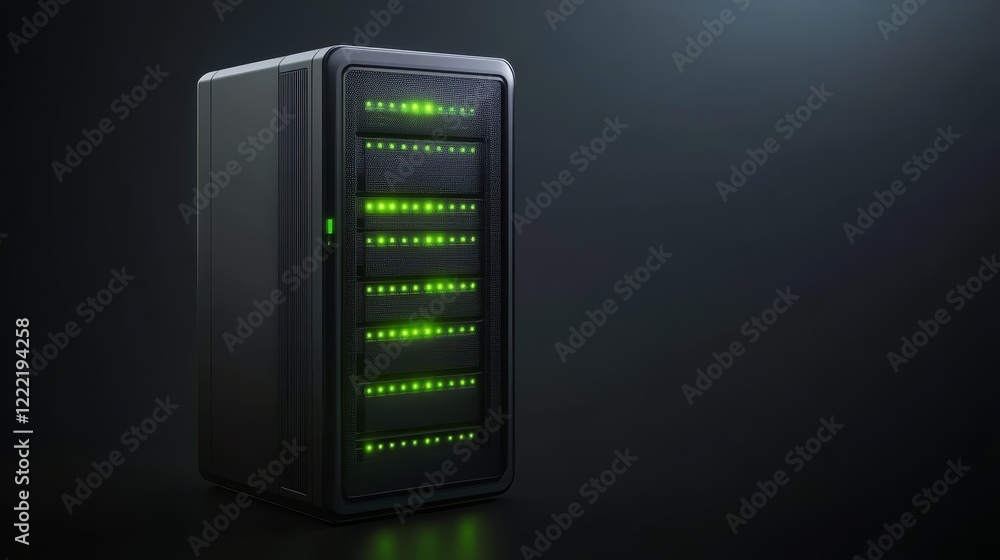 Aufkleber detailed closeup view of router network hardware equipment in a data center closeup