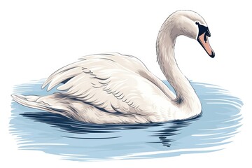 Fototapeta premium Swan animal white bird.