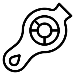 Egg Separator line icon