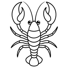 Lobster Outline Illustration