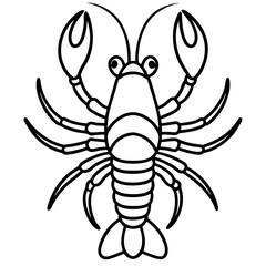Lobster Outline Illustration
