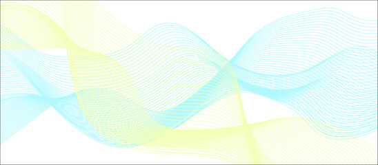 Abstract wave line for banner  wallpaper background with wave design. Futuristic technology and  wave pattern
