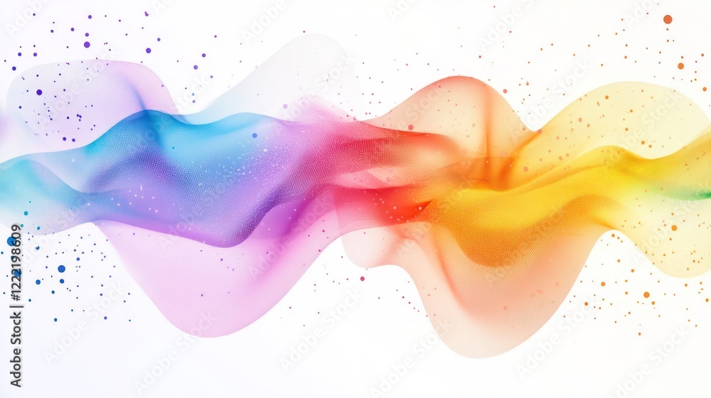 Poster abstract wave of vibrant colors on a white background. use as a design element