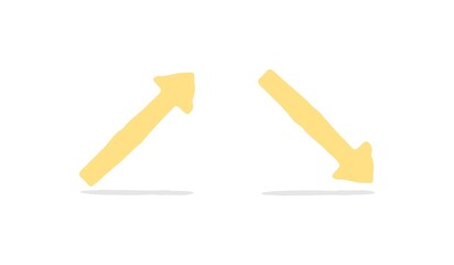 上向き矢印と下向き矢印のイラスト