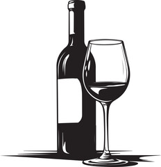 bottle and glass of wine