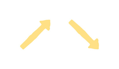 上向き矢印と下向き矢印のイラスト