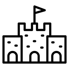 Sand Castle line icon