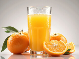 Refreshing Orange Juice and Oranges Display for Business Promotions