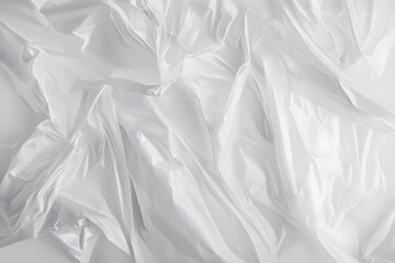 Obraz premium Abstract texture of crumpled white plastic sheet. (1)