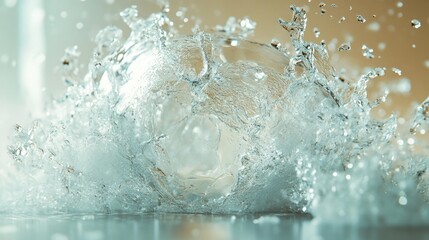 Shattering Glass with Water Explosion. Generative AI