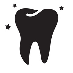 Tooth line icon set. Dental clinic logo. Clean teeth. Vector EPS 10
