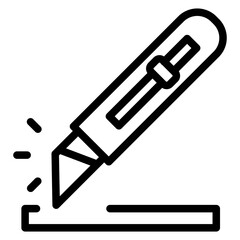 Fototapeta premium Paper Cutter line icon