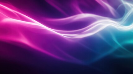 Naklejka premium Abstract aurora with smooth transitions between purple and teal, creating a sleek brand background.