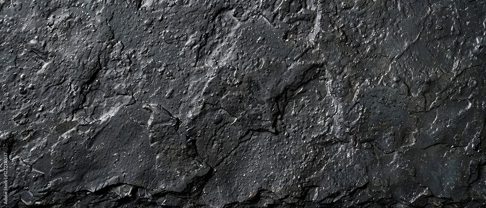 Aufkleber dark gray rough grainy stone texture background with natural uneven surface and subtle variations in