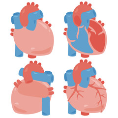 心臓のイラストセット