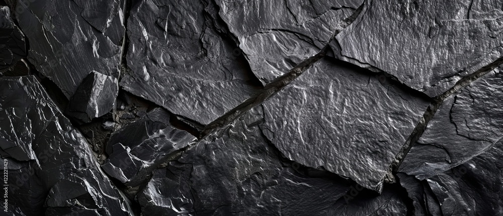 Aufkleber dark gray rough grainy stone texture background with natural uneven surface and subtle variations in