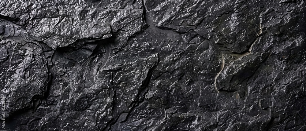 Aufkleber dark gray rough grainy stone texture background with natural uneven surface and subtle variations in