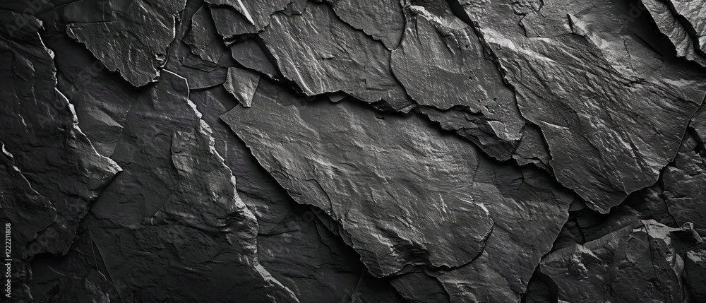 Aufkleber dark gray rough grainy stone texture background with natural uneven surface and subtle variations in