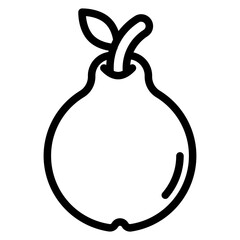 Quince line icon