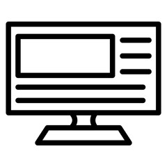 Online Advertising line icon
