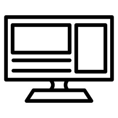 Display Advertising line icon