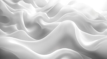Elegant white background with soft gradients and flowing lines. Generative AI