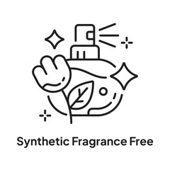 Synthetic Fragrance Free Beauty Product Ingredient Vector Icon