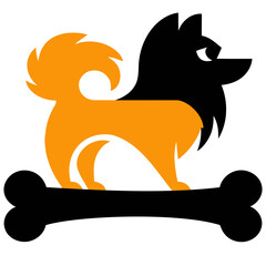 cute Pomeranian logo