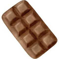 Chocolate bar watercolor illustration 