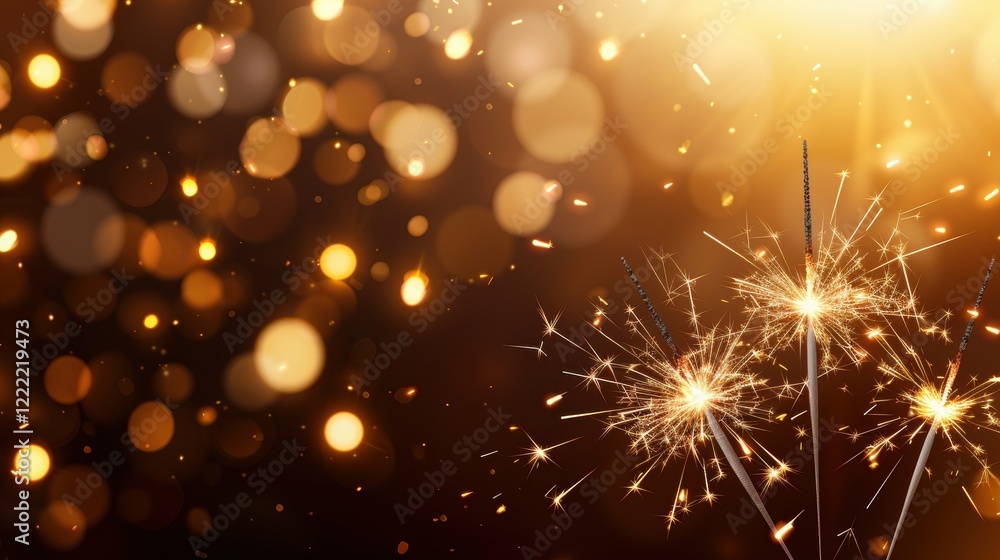 Aufkleber a captivating display of sparkling lights and bokeh, creating a festive atmosphere perfect for celeb
