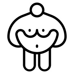 Obesity line icon